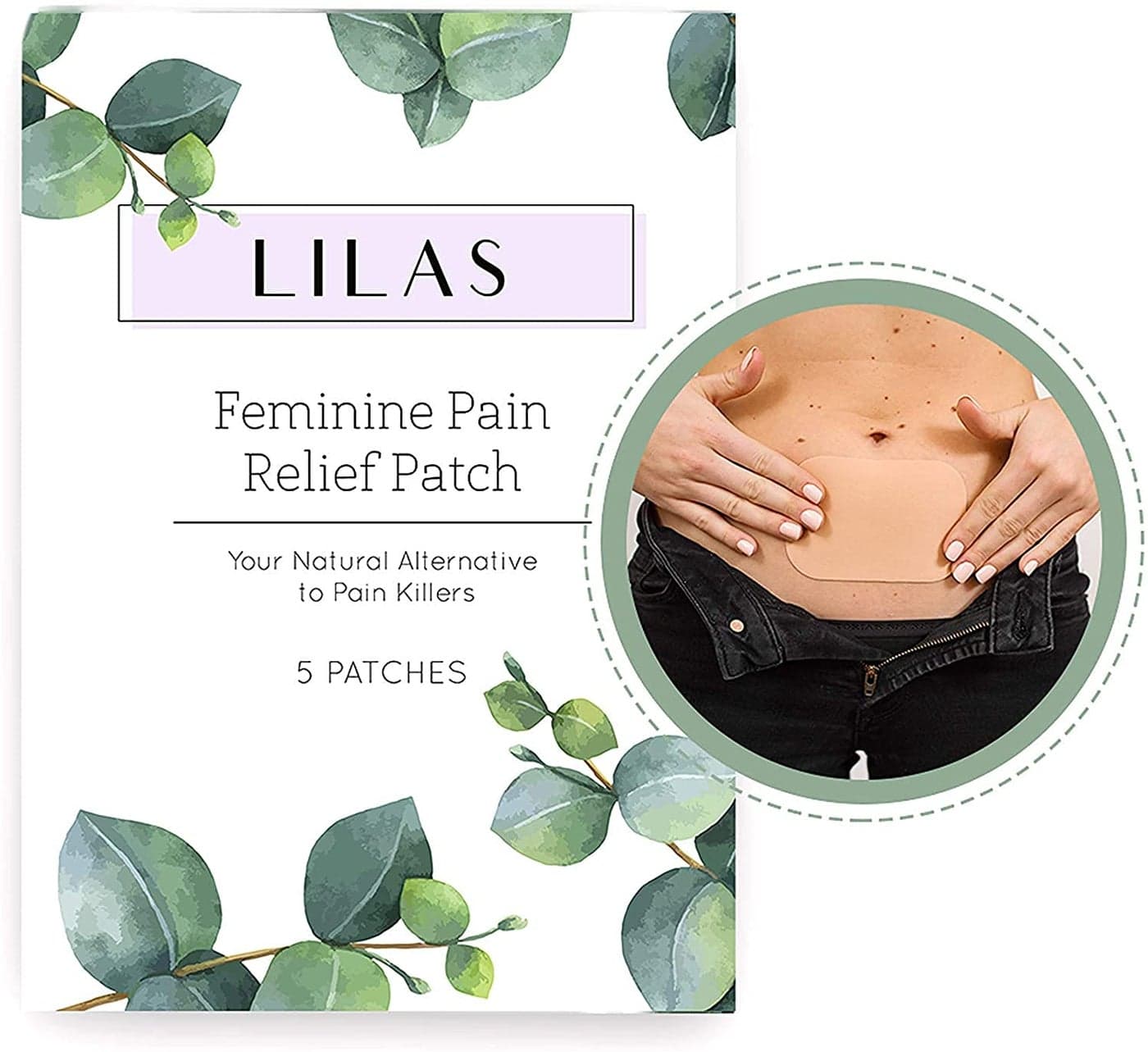 LILAS Period Cramps Pain Relief Patch Pack of 5