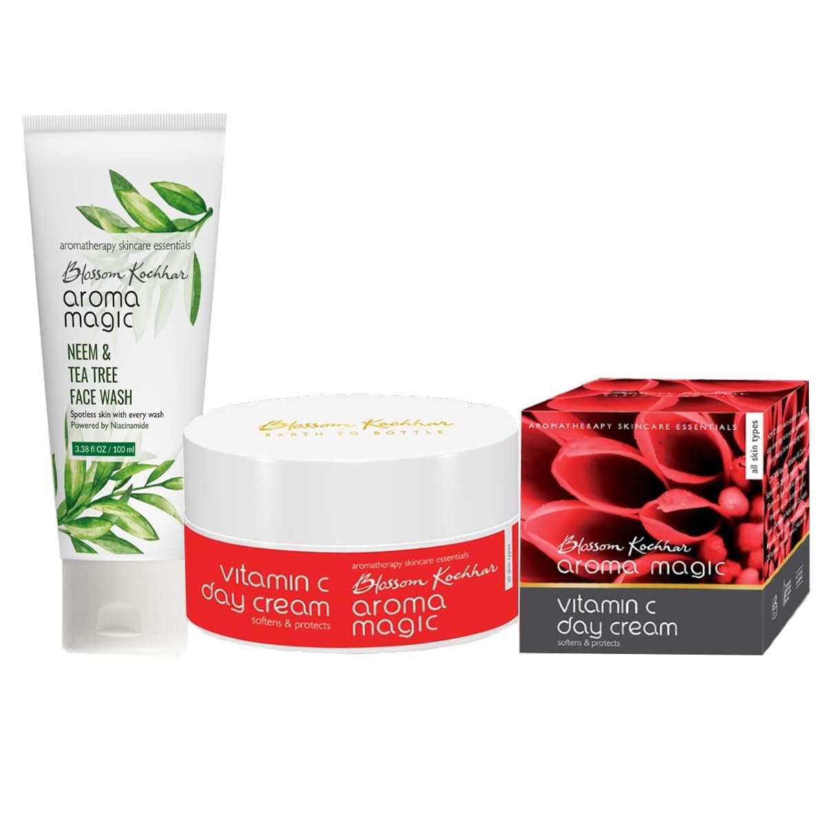 Aroma Magic Vitamin C Day Cream 50g and Aroma Magic Neem And Tea Tree Face Wash 100ml