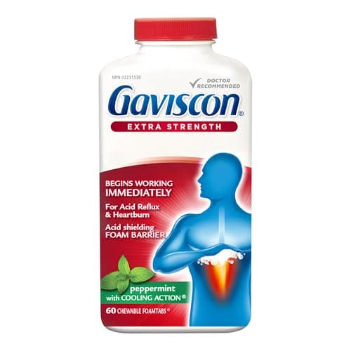 Gaviscon Extra Strength Peppermint 60 Tablets