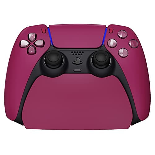 PlayVital Cosmic Red Controller Display Stand for ps5, Gamepad Accessories Desk Holder for ps5 Controller with Rubber Pads