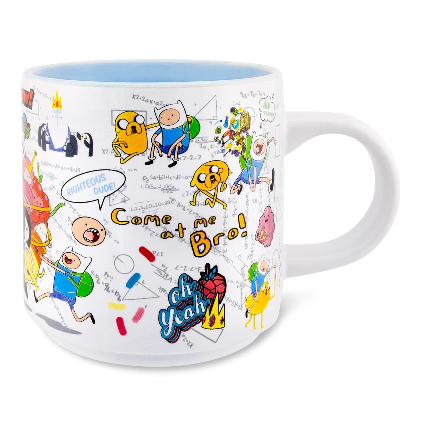 Adventure Time Characters Single Stackable Ceramic Mug Coffee Cup For Tea Espresso Cocoa Holds 13 Ounces