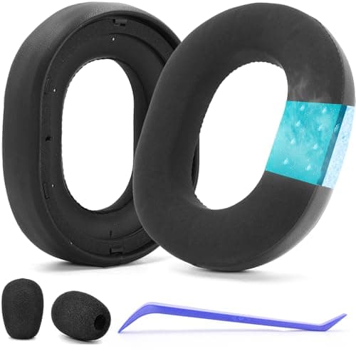 BlackShark V3 Pro Cooling Gel Earpads and Mic Foam Replacement Ear Pads Ear Cushions Compatible with Razer BlackShark V3 Pro Wireless ANC Gaming Headset(Do Not Fit Razer BlackShark V3 / V3X)
