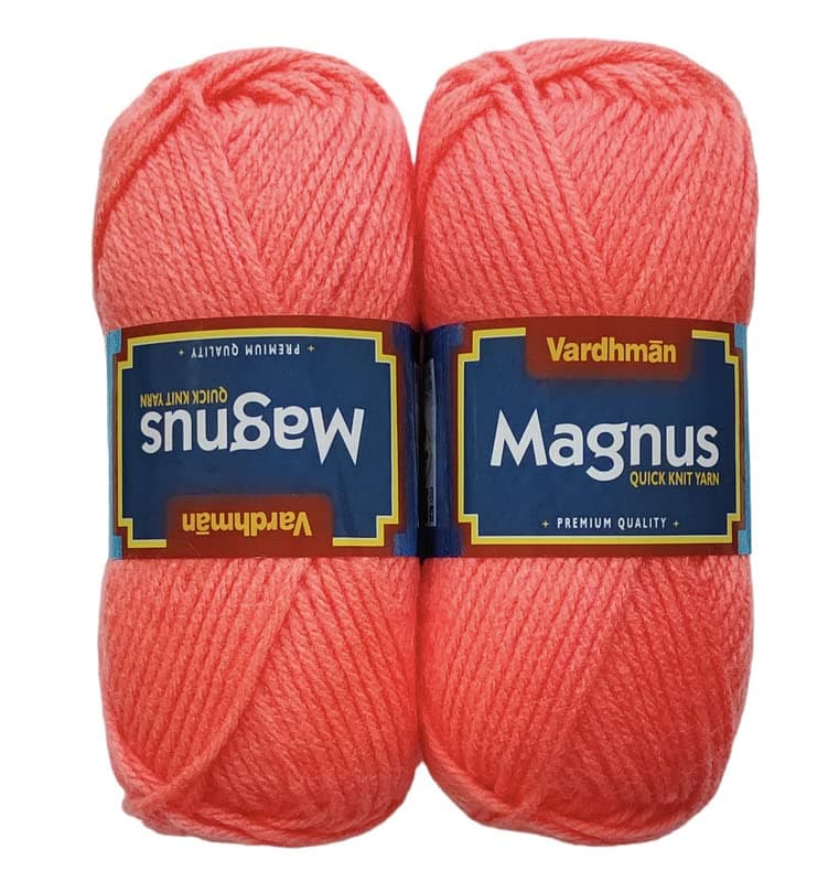 Vardhman Magnus Wool 300 gm Thick Yarn 1 Ball 100 gram Each Best Used with Knitting Needles Crochet Needles Wool Yarn for Knitting Dyed Shade no18
