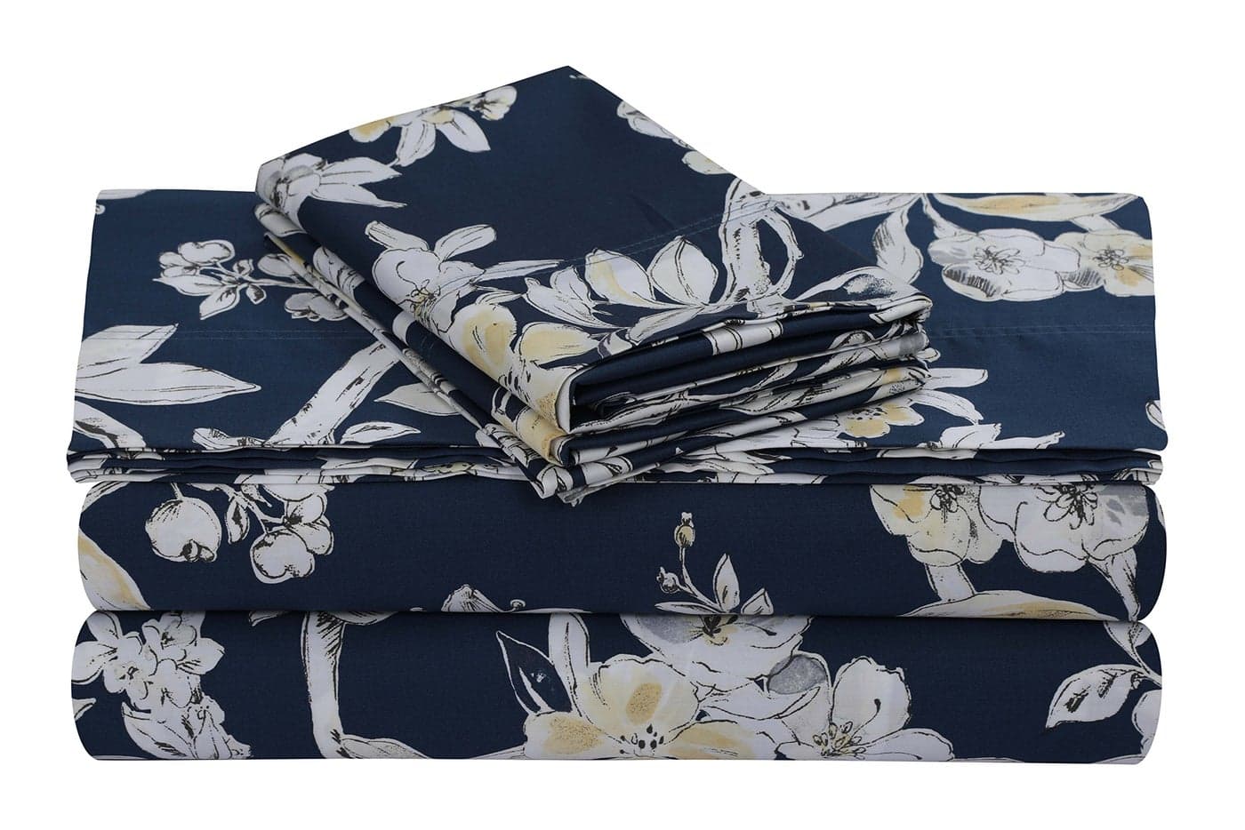 Tribeca Living Deep Pocket King Size Sheet Set 300 Thread Count Cotton Sateen Sheets with 22 Extra Deep Pockets OekoTex Certified 4 Piece Bedding Set