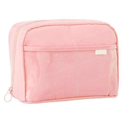 FunBlast Pencil Case for Boys & Girls - Large Capacity Zipper Aesthetic Pencil Pouch for Kids & Adult, Multipurpose Stationary Organizer Bag for Kids, Makeup Pouch (Pink)