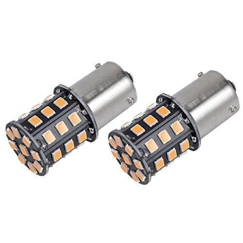 BlyilyB 2-Pack 9-30V BAU15S PY21W 7507 High Brightness Low Power Amber Yellow LED Bulbs Replacement For Turn Signal Lights