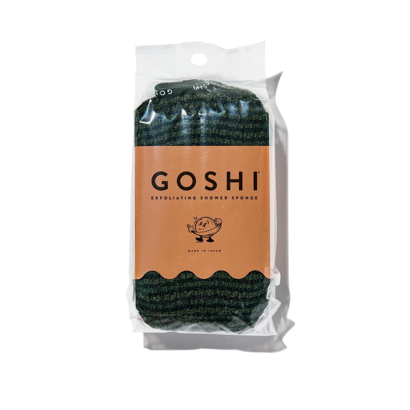 GOSHI Exfoliating Shower Sponge RipResistant RapidDrying Exfoliating Bath Sponge for All Skin Types Moss Green Made in Japan