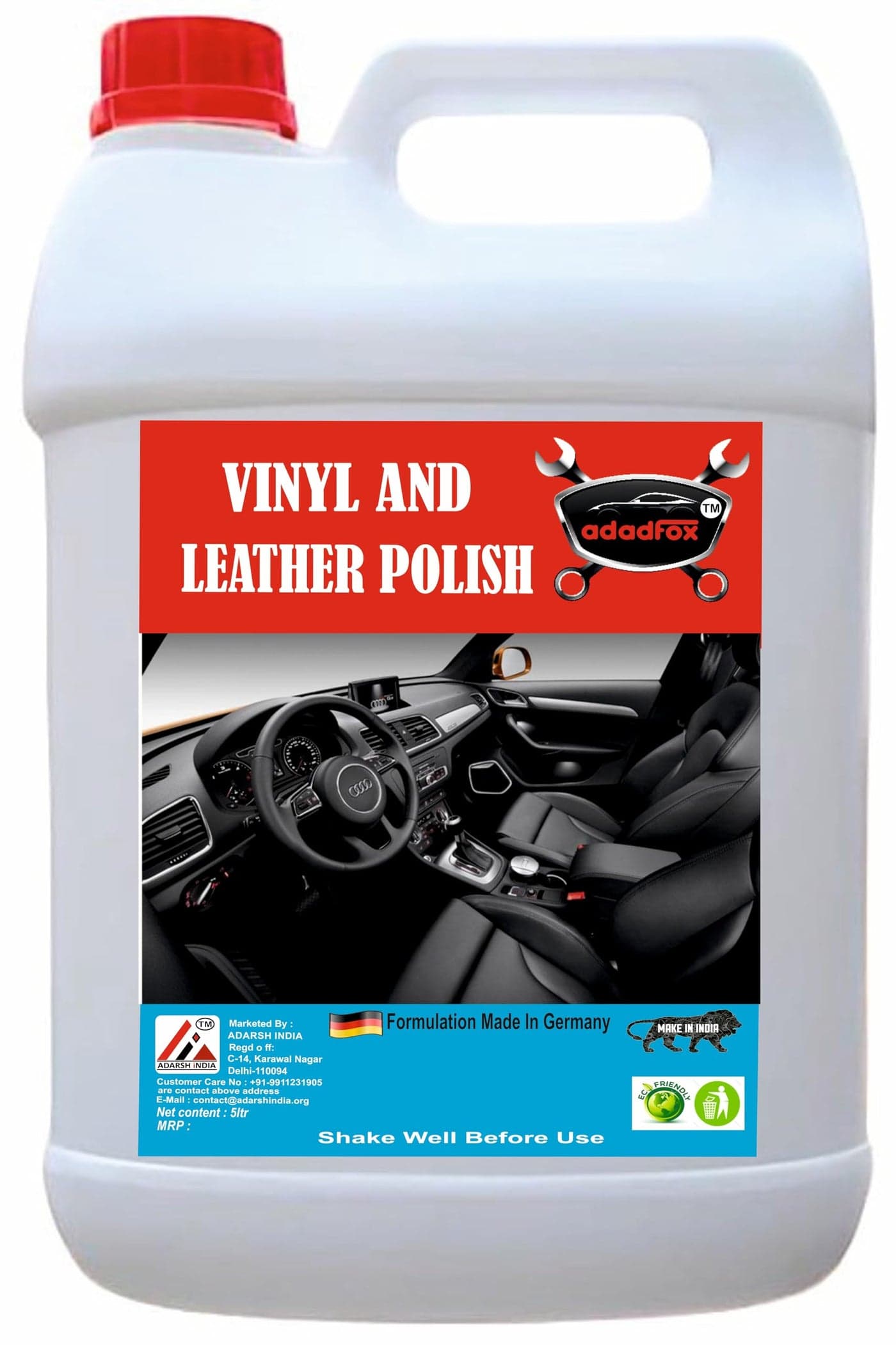 Adadfox Dashboard and Interior polish 5 liter Leather and Vinyl Polish Multipurpose Polish