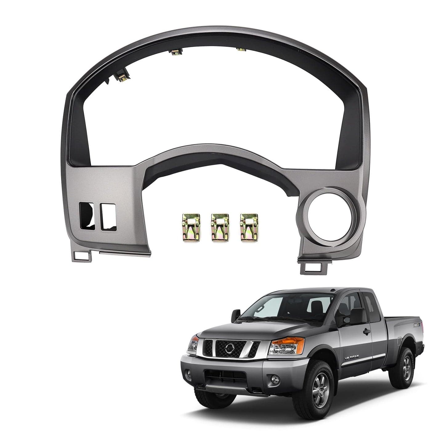 Instrument Cluster Dash Panel Gauge Cover Bezel Trim Compatible with Nissan Titan Armada 2004 2005 2006 Replace 682407S000
