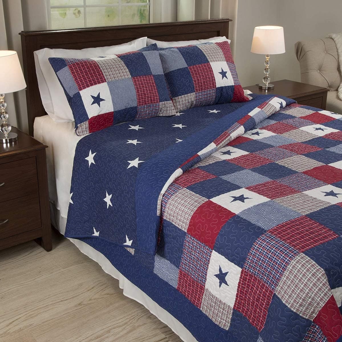 Bedford Home Caroline 2 Piece Twin Quilt Set Multicolor