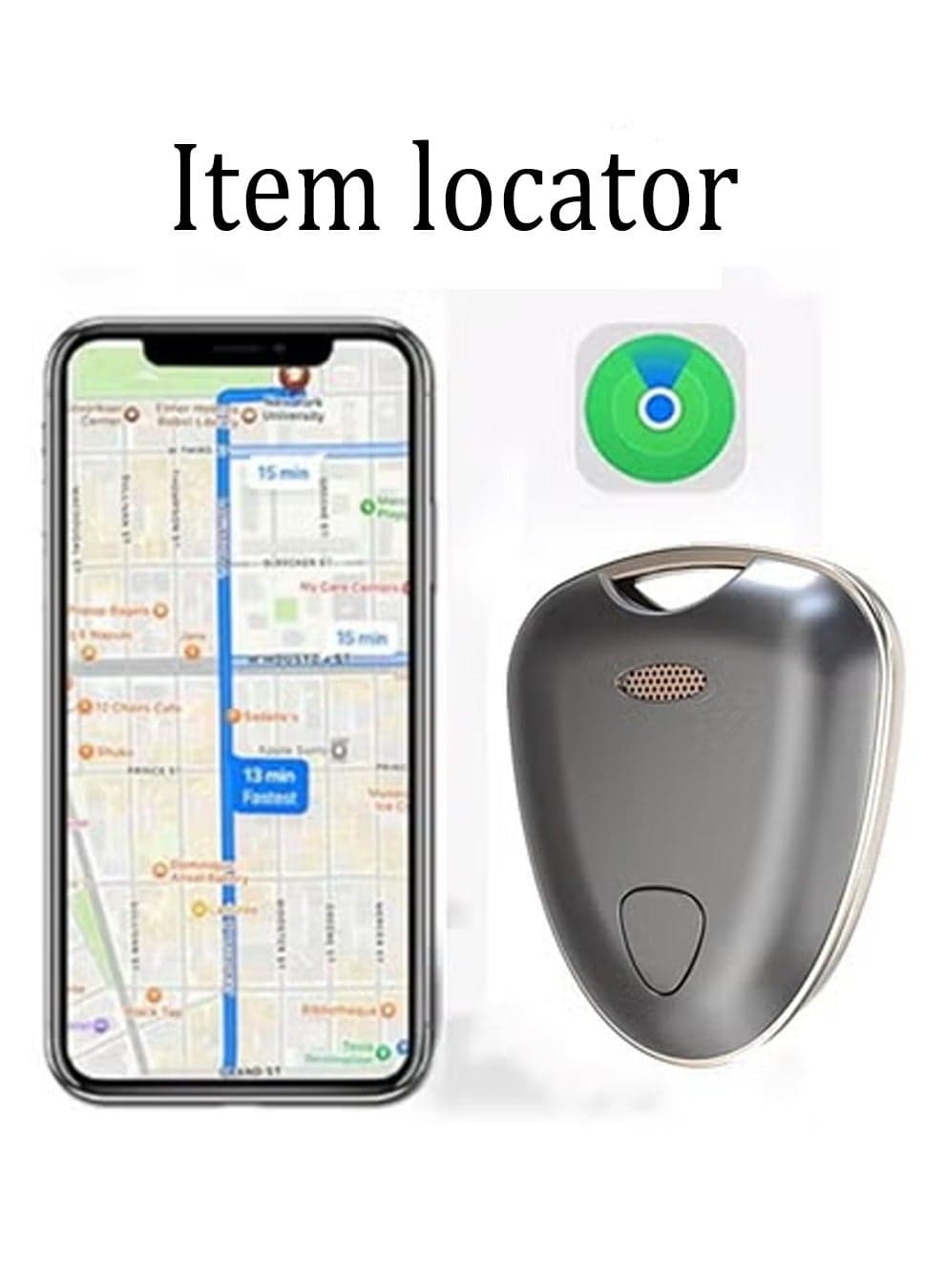 Item Locator, Security SmartTag Works with Apple Find My (iOS only),Luggage Tracker Phone Finder, Key Finder Compatible with iPhone iPad iWatch Mac, Bluetooth Tracker for Keys Wallets Belongings Gray 1pcs