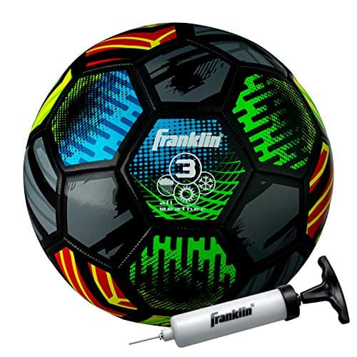 Franklin Sports Mystic Kids Soccer Ball - Size 3 Youth Soccer Ball - Soft Cover - Great for Kids and Toddlers - Air Pump Included, Size 3 - Ages 8 & Under