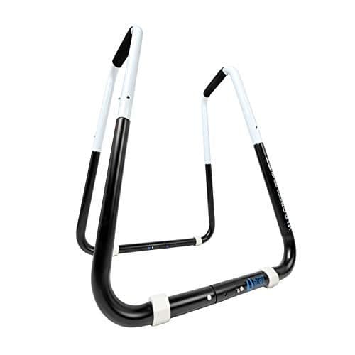 Ultimate Body Press Dip Bar Fitness Station - Adjustable Width Folding Dip Stand with Angled Grips, Stable Leveling and Easy Storage