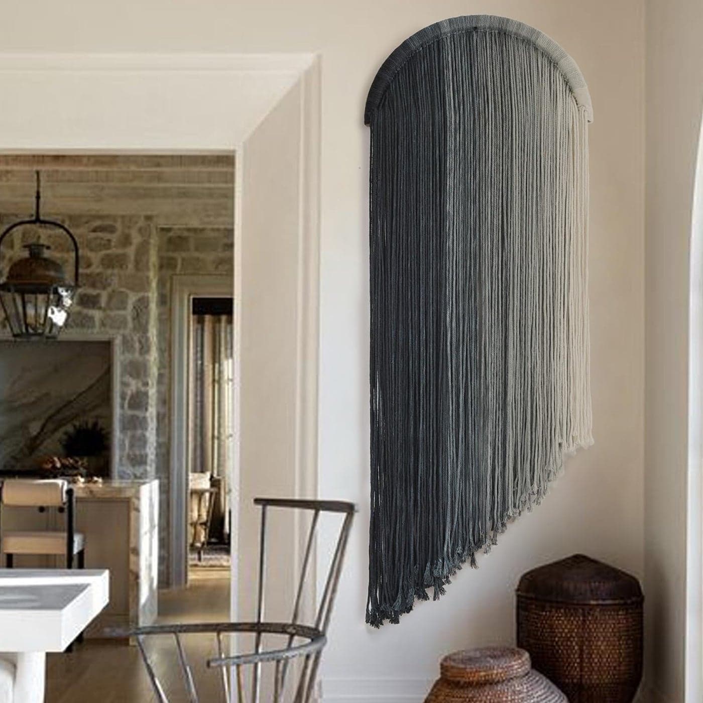 Macrame Wall Hanging Dip Dyed Macrame Decor for Living Room Bedroom Boho Decor 20