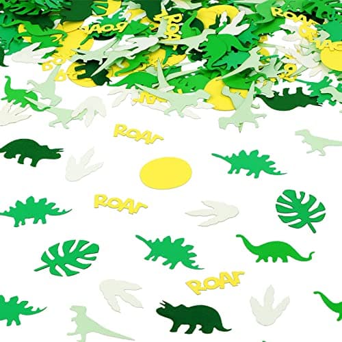 400 Pcs Dinosaur Confetti Dino Birthday Table Confetti Jurassic Dinosaur Dino Jungle Theme Photo Prop for Baby Shower Decoration Birthday Party Supplies