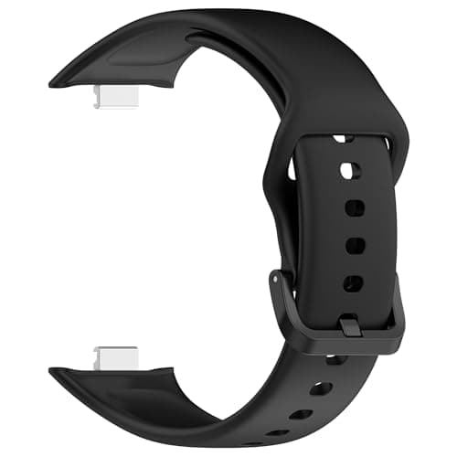 Wisely Adjustable Silicon Band Strap for Redmi Watch Move Straps Watch Silicone Replacement Band Bracelet, Black