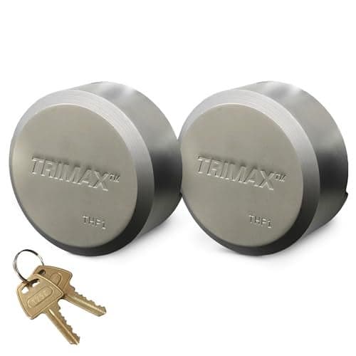 Trimax THP2XL - Trailer Door Lock (2 Pack Keyed Alike) - Shackleless Puck Lock for Trailers, Universal Fit, Weather Resistant