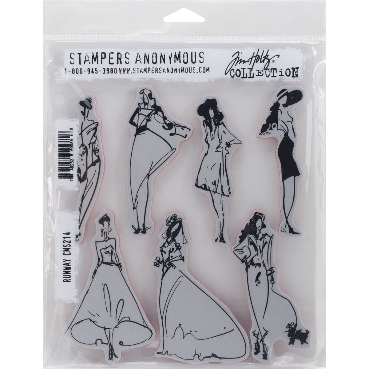 Stampers Anonymous Tim Holtz Cling Stamps 7X85 Runway