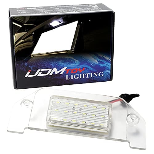 iJDMTOY OEM-Fit 3W Full LED License Plate Light Kit Compatible with 2005-2014 Dodge Charger Challenger Dart Avenger Magnum, Powered by 18-SMD Xenon White LED