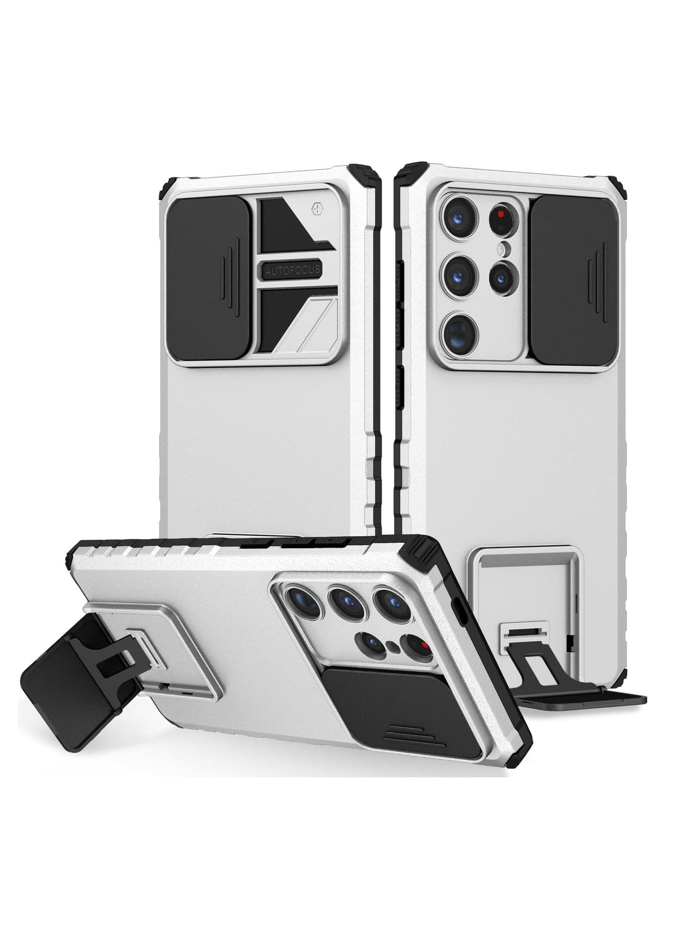 Samsung Galaxy S24 Ultra Mobile Phone Case Cover, Innovative Telescopic Bracket, Sliding Protection Camera Window, Bumper Shockproof Phone Back Cover