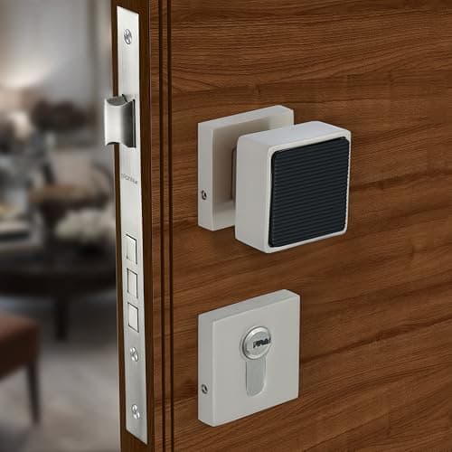 Plantex Heavy Duty Door Lock/Main Door Mortise Lock Handle/Handle Set for Home/Office/Door Accessories - (PT-011, Satin & Black)