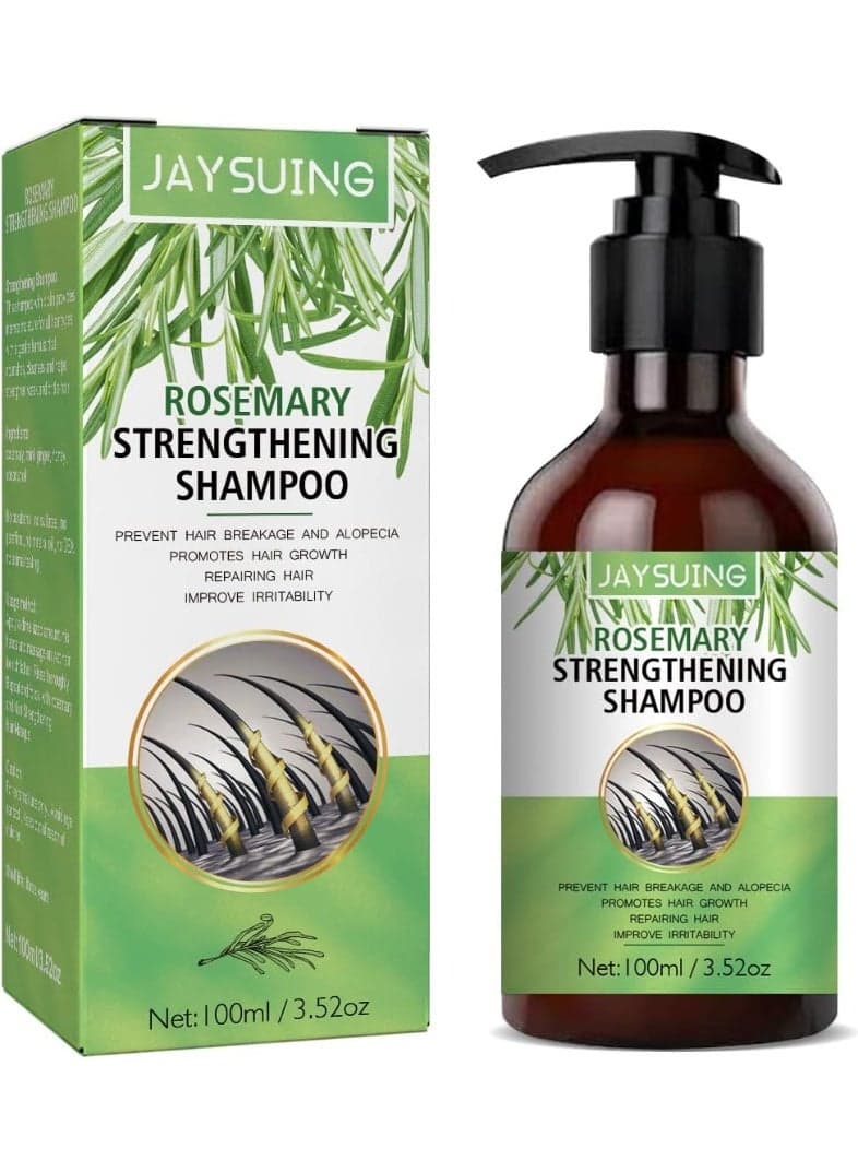 JAYSUING Rosemary Shampoo 100ml for Hair Strengthening and Scalp Nourishment Deeply nourishes hair and scalp, helps repair damage, reduce breakage, improve shine, and support healthier hair growth while leaving hair soft, smooth, and easy to manage.