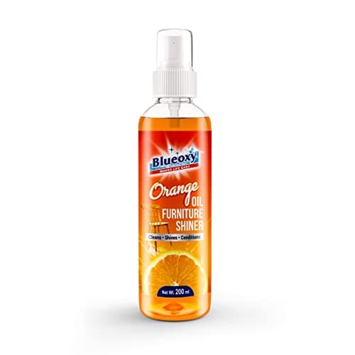 BLUEOXY Orange Oil Furniture Shiner |Furniture Cleaner |Conditioner |Natural Furniture Care Product |Wood Restorer Shiner| Enhance the Natural Grain of the Wooden Furniture| RTU Spray| 200 ML| QTY 1