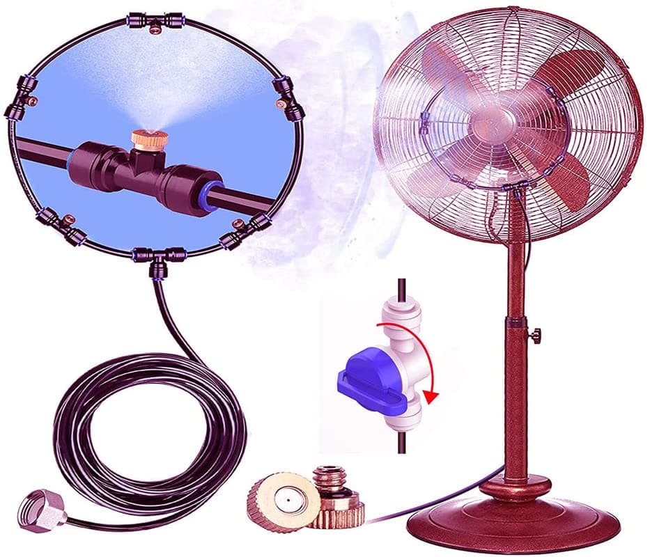 DIY Crafts 3 Pcs Head Mist Set Included Pipe Tap Connector Accessory Fan Misting Kit Convert Connects Fan Water Mister Coo3 Pcs Head Mist Set Included Pipe Tap Connector Accessory