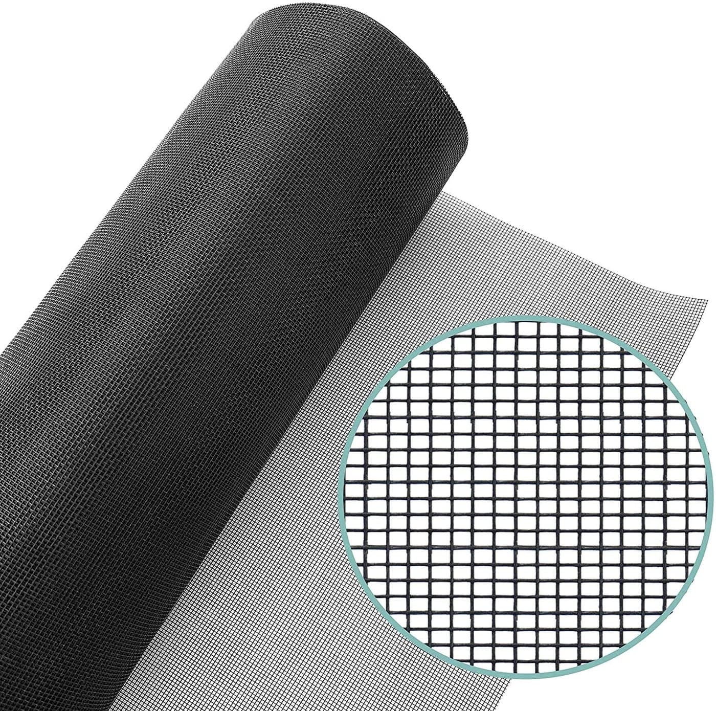 Navagraha 120 GSM Fiberglass Mosquito Net Roll for Windows, Doors & Balcony | DIY Cuttable Magnetic Insect Protection Mesh for Kitchen, Bathroom, AC Vent | Washable Anti-Mosquito Net – Black