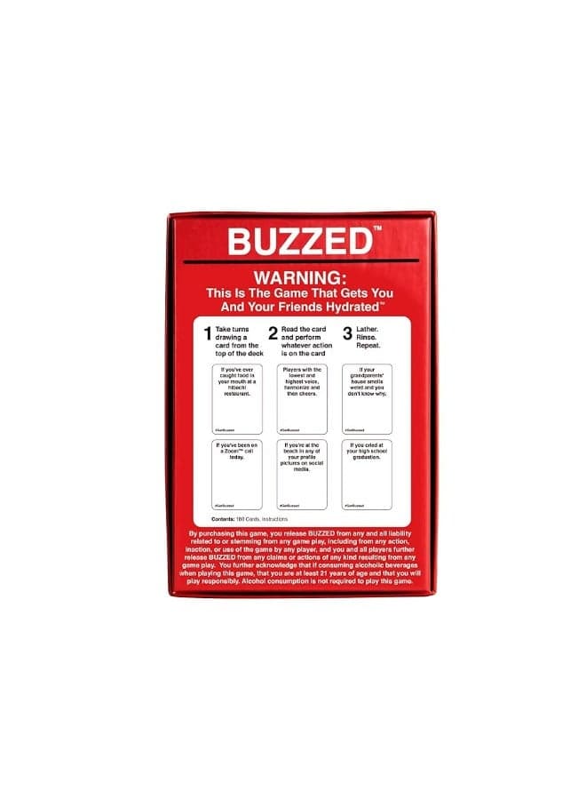 Buzzed Expansion Pack #1 - The Drinking Game That Will Get You & Your Friends Tipsy - Pool Party Games, Summer Party Games