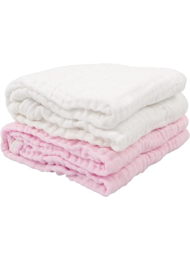 babygoal Baby Bath Towel 2 Pack, 100% Muslin Cotton Hooded Towel for Newborn,Toddler,Infant