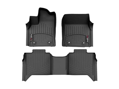WeatherTech Custom Fit FloorLiners for Toyota Tundra CrewMax Tundra Hybrid 1st 2nd Row 44170812 Black