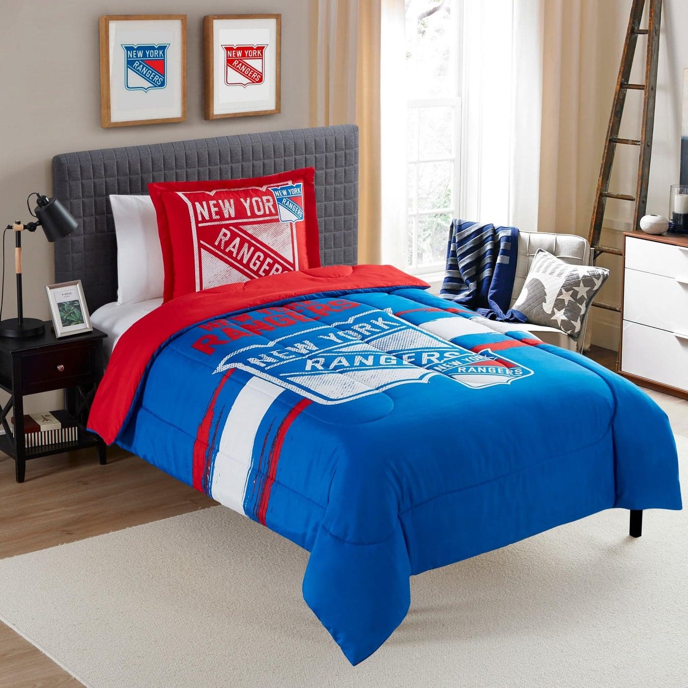NORTHWEST NHL New York Rangers Comforter Sham Set TwinTwin XL