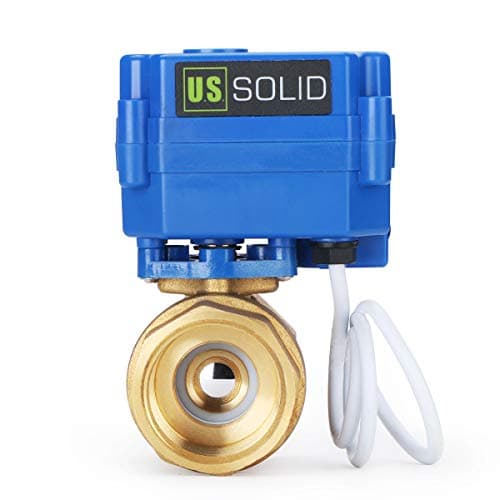 U.S. Solid Motorized Ball Valve- 1" Brass Ball Valve with Standard Port, 9-24V DC and 2 Wire Reverse Polarity