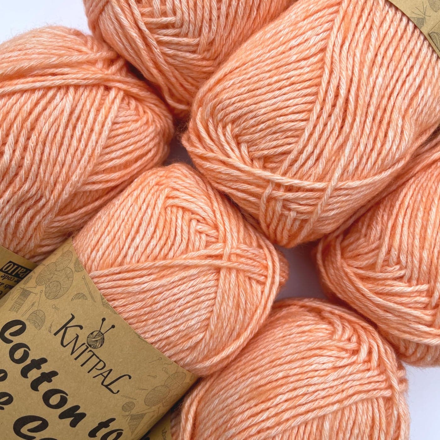 Cotton to The Core Cotton Yarn for Crocheting 6Pack 852 Yds 300G Free Patterns Beginners Friendly Soft Baby Yarn for Knitting 3 DK Light Worsted Weight Orange Creamsicle
