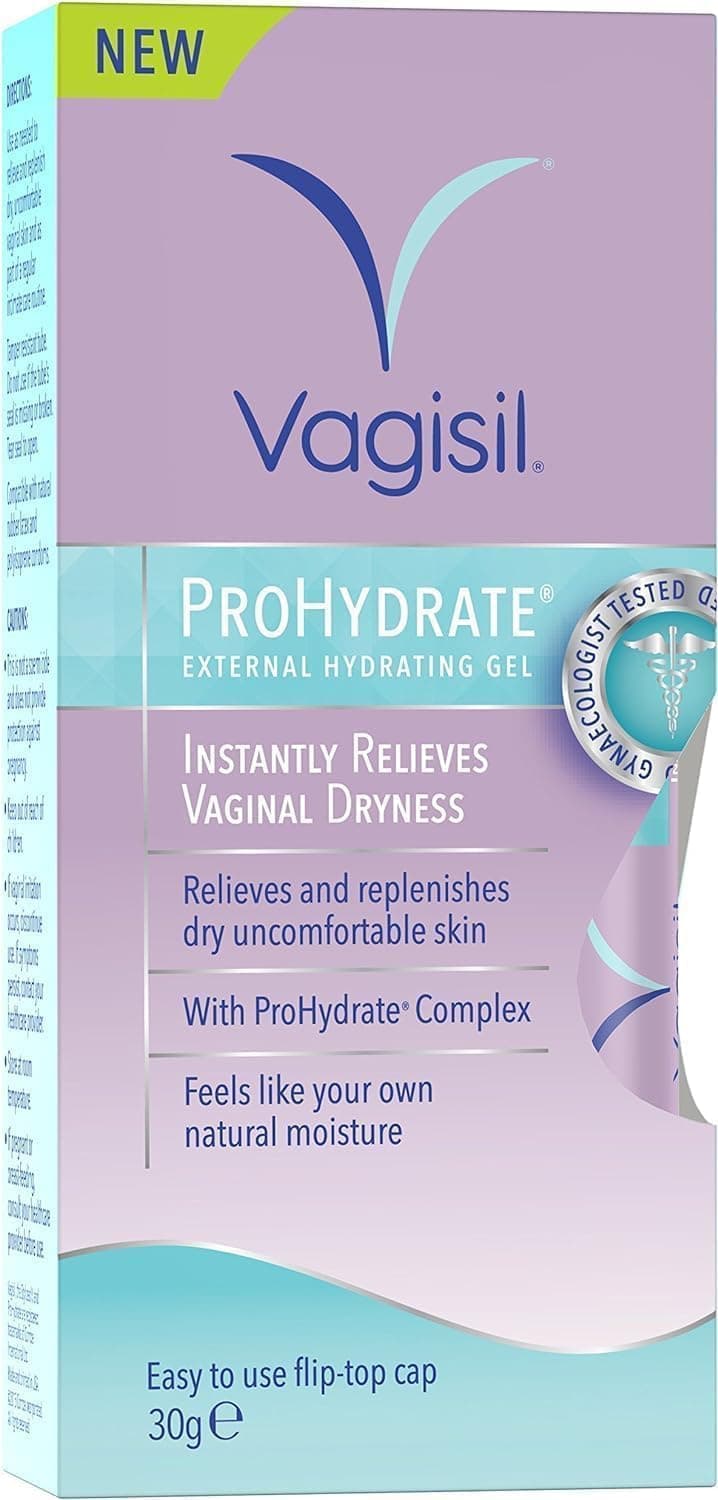 VAGISIL ProHydrate External Hydrating Gel Intantly Relieves Vaginal Dryness Daily with Hyaluronic Acid to Hydrate and Retain Moisture Hormone Free 30 g