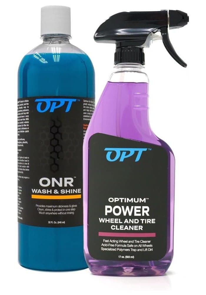 Optimum Polymer Technologies ONR and BRS Car Cleaning Kit - 32 oz No Rinse Wash and Shine with Big Red Sponge