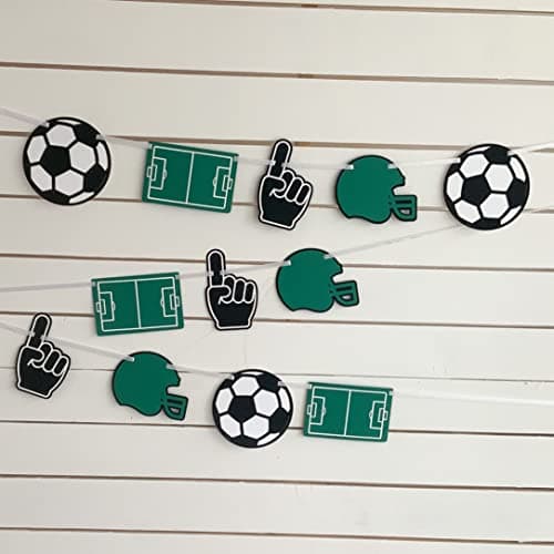 Pinfliers Football Theme Birthday Party Decorations,Paper Bunting, Banner Flag, Soccer, Sports, Game Day Birthday Decoration Items for boys, 12 pieces in 1 set, 54 inches length