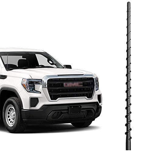 13 Inches Antenna Compatible with Chevrolet Silverado 1500 2500 3500 (2007-2025) and GMC Sierra (2009-2025), Spiral Flexible Rubber Antenna, Direct Replacement Antenna (M7 Thread)