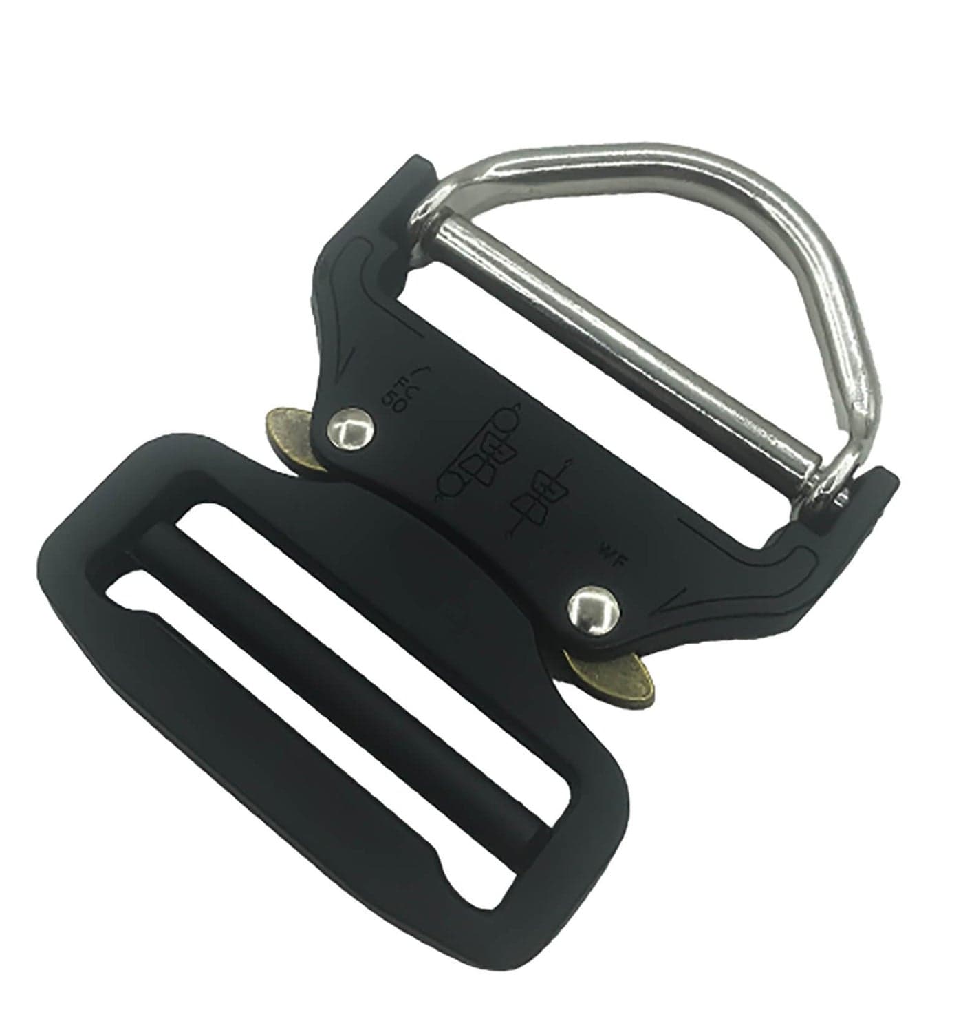TXZWJZ Metal Buckle 50mm2 DRing Heavy Duty Tactical Belt Quick Release Buckle