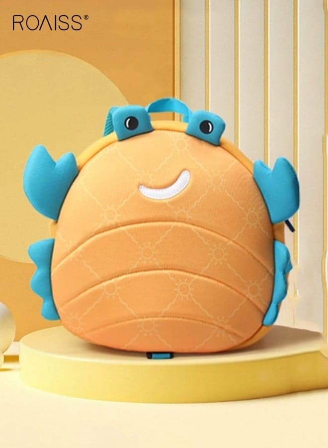 Toddler Adorable School Bag, Crab-shaped Mini Backpack for Kids, Small Daycare Backpack, Lightweight Unique Daypack for Kindergarten, Short Trips and Daily Outings, 25.5*12.5*27.5cm