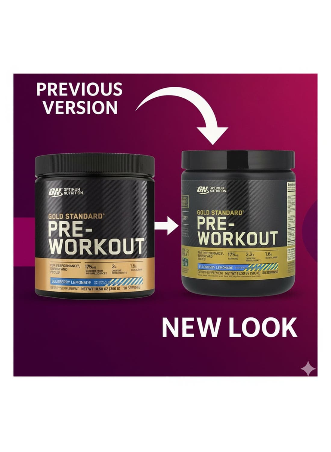 Gold Standard Pre-Workout Dietary Supplement - Blueberry Lemonade