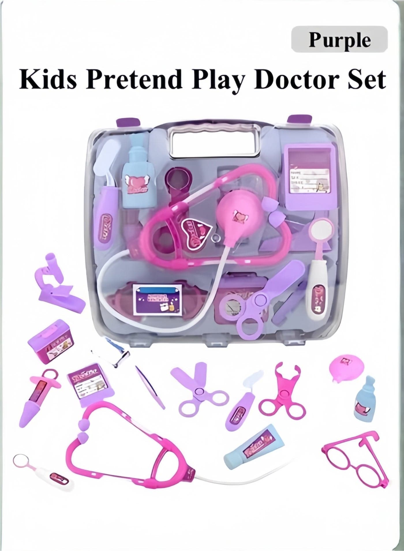 Doctor Kit for Kids Doctor Playset with Storage Bag and Stethoscope Toy Medical Kit Pretend Play Doctor Set Gift for Boys Girls