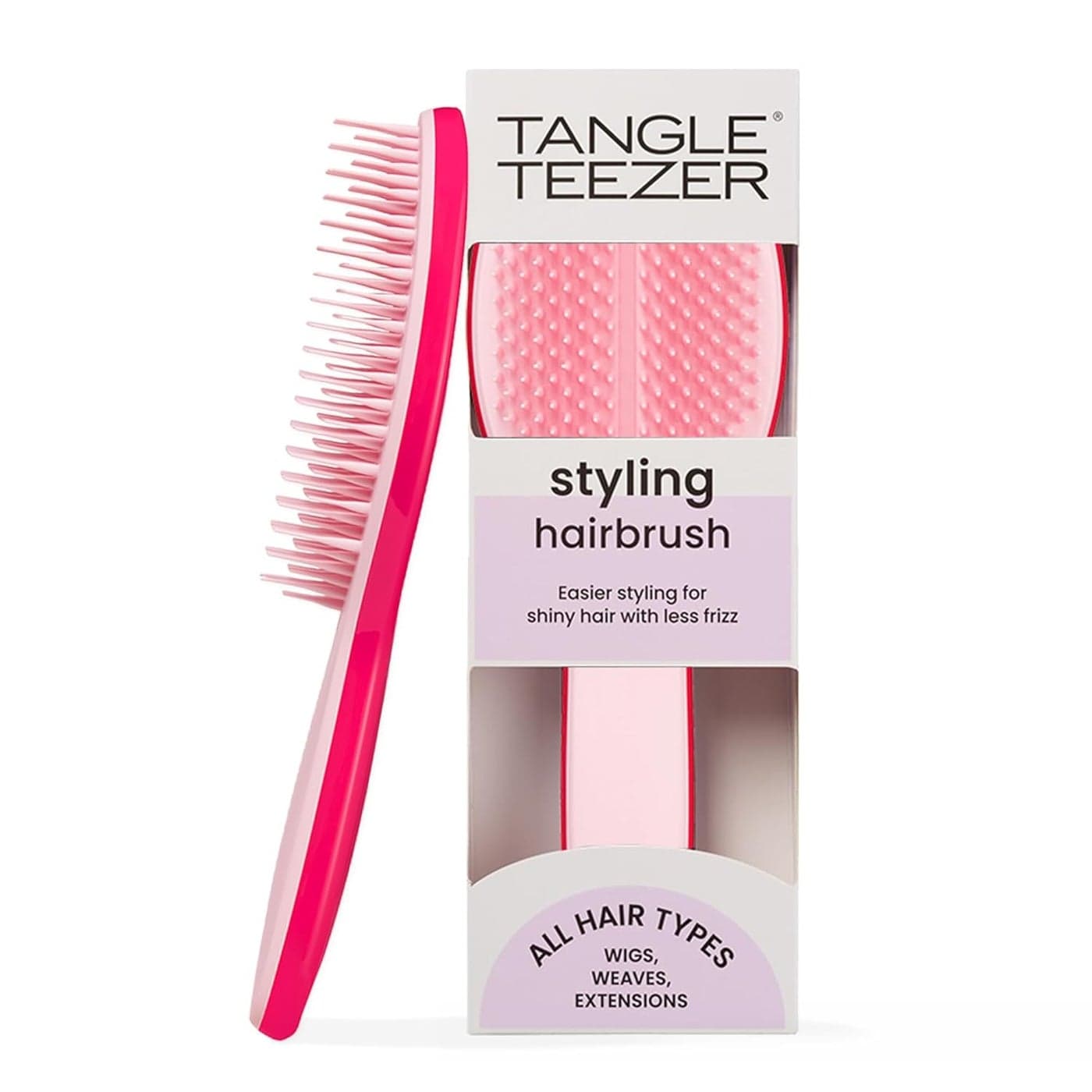 Tangle Teezer The Ultimate Styler Hair Styling Brush for Dry Styling Maintains Blends Adds Volume Texture Shine Sweet Pink