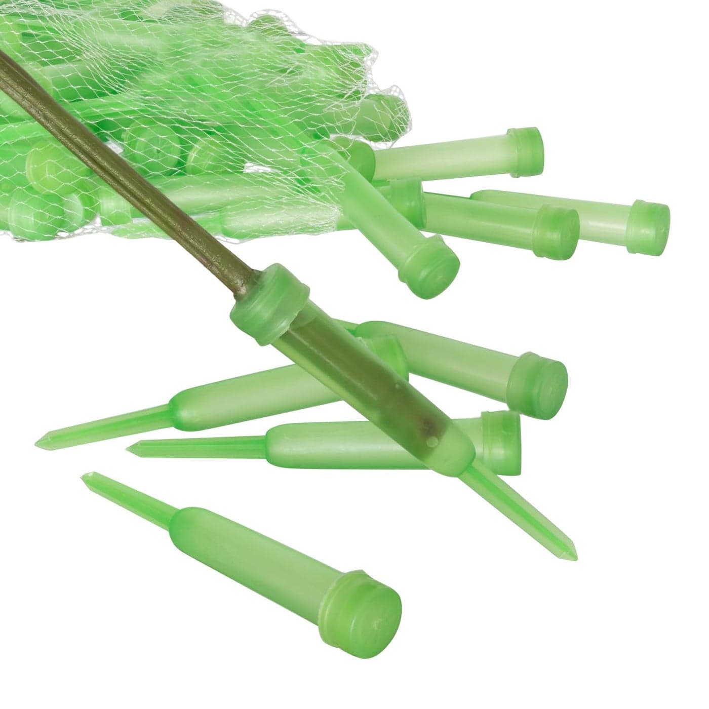 Royal Imports Floral Water Tubes with Caps 45 Green Plastic Flower Vials for Single Stem Roses Buds Bouquets Standard Style 12 Opening 100 Pack
