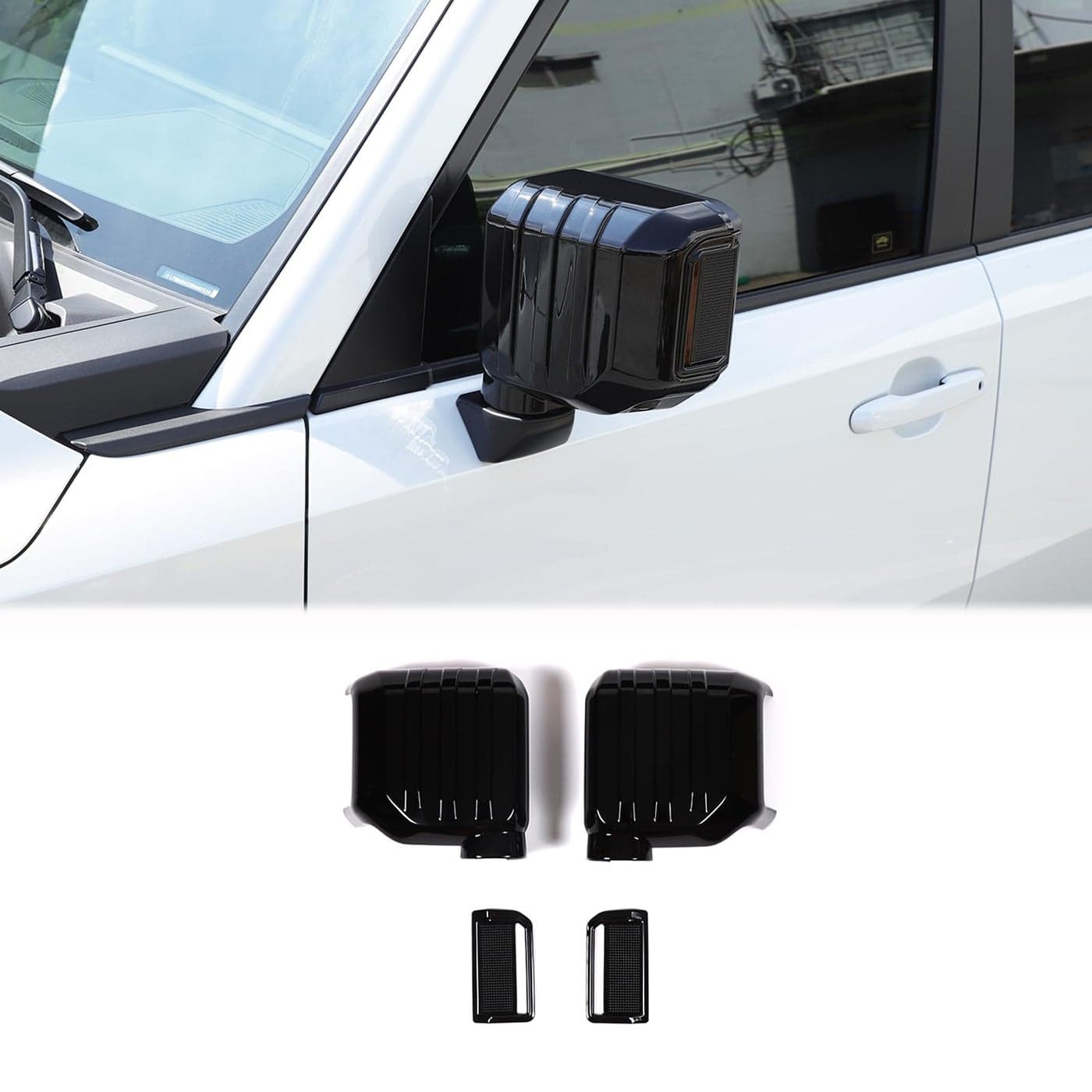 Rearview Mirrors Trim Cover Compatible with Toyota Land Cruiser 250 Prado LC250 J250Lexus GX 2024 2025 Accessories Side Door Rear view Mirror Cover Cap Piano Black