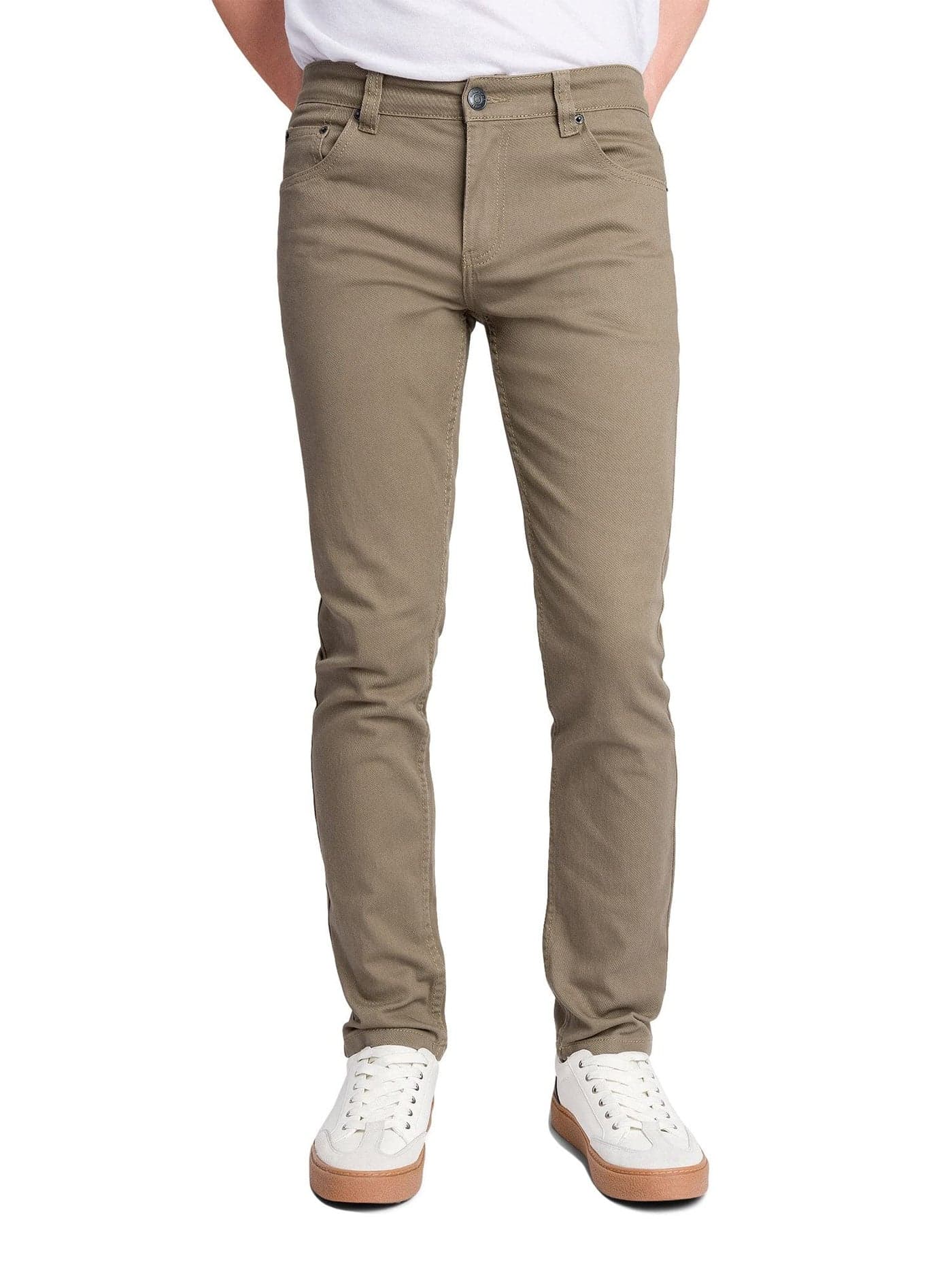 VICTORIOUS Men's Skinny Fit Color Stretch Jeans DL937 - Taupe - 34/30