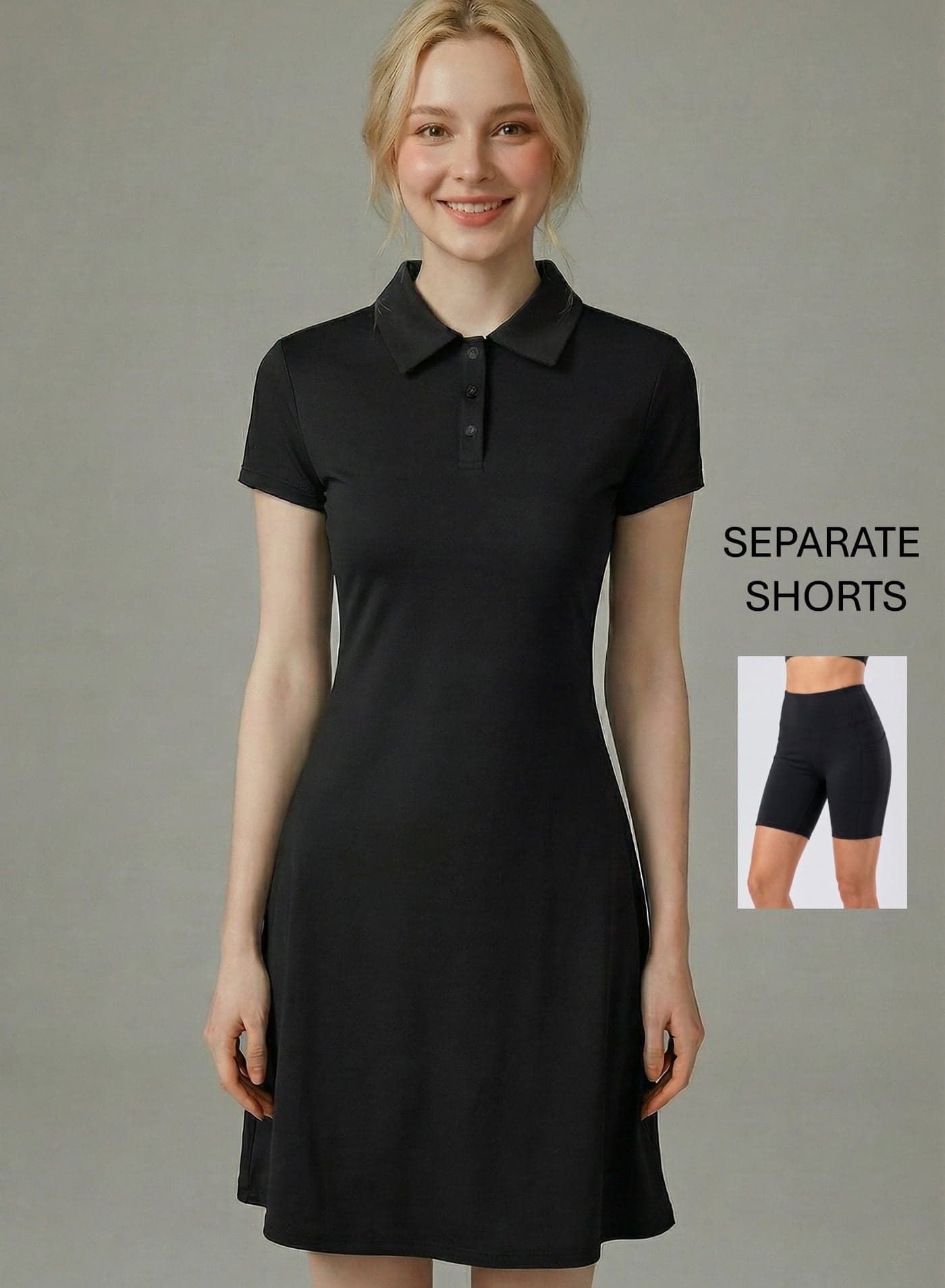 Virginia Long Padel & Tennis Dress with Separate Shorts (No Built-in Bra)
