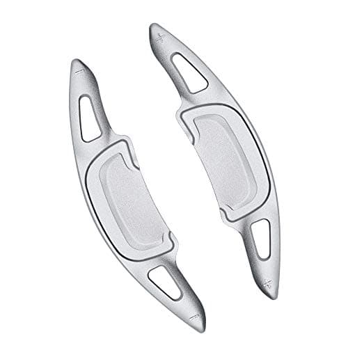 SANRILY Aluminum Alloy Steering Wheel Paddle Shifter Extension for Mazda3 Axela 2020-2021, Silver
