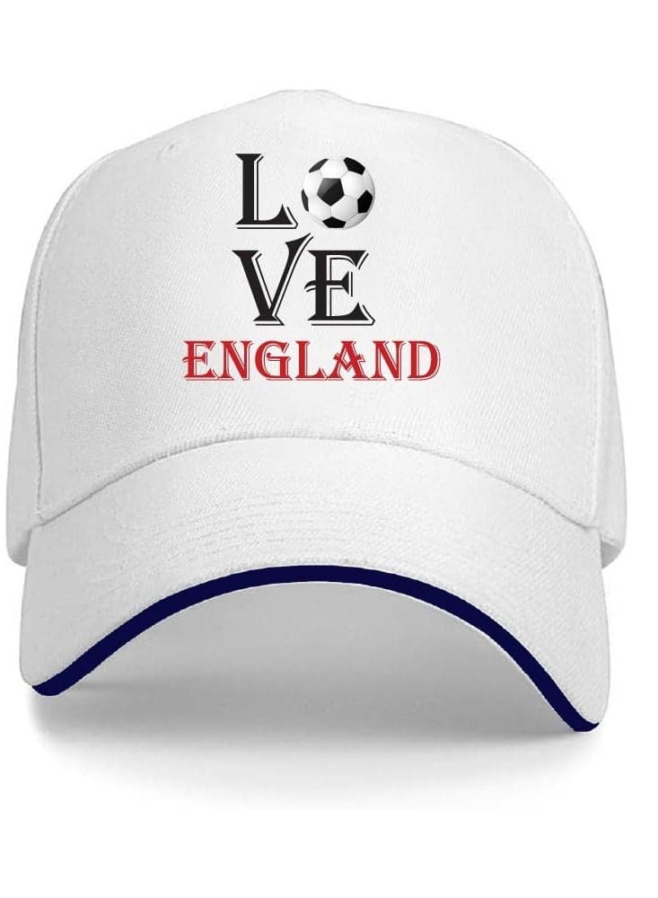 England Unisex Adult Football Cap for Both Men and Women With Metal Adjustable Buckle Closure - Perfect for Football Fans, Match Days, Outdoor Activities, and Everyday Wear